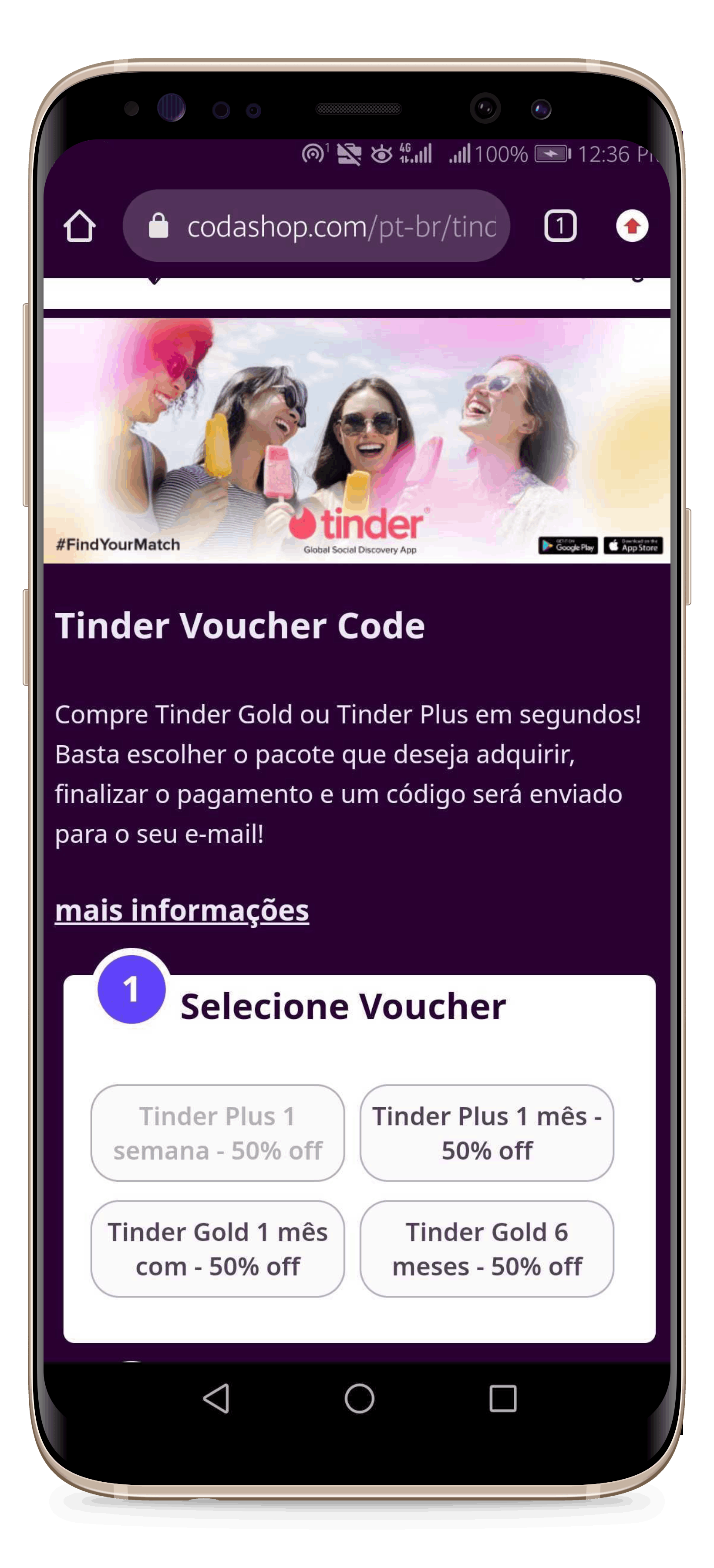 Como comprar e resgatar o Tinder Voucher – Codashop Brasil