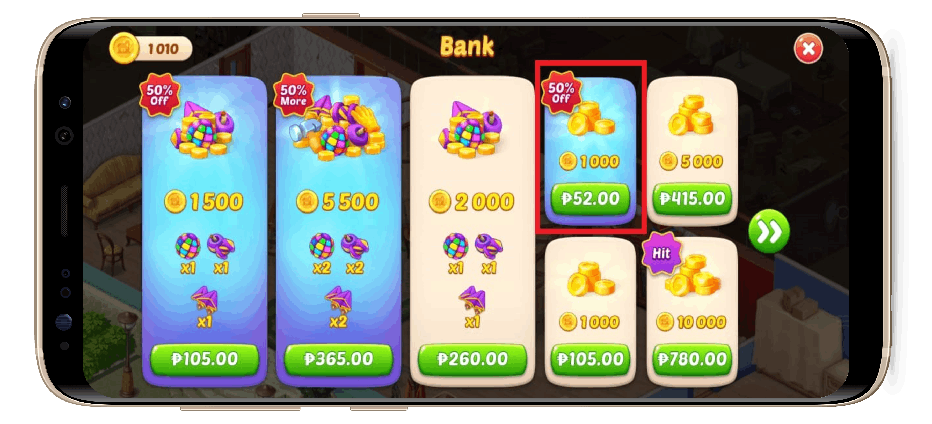 How can I purchase Coins for Homescapes using the Google Play Code