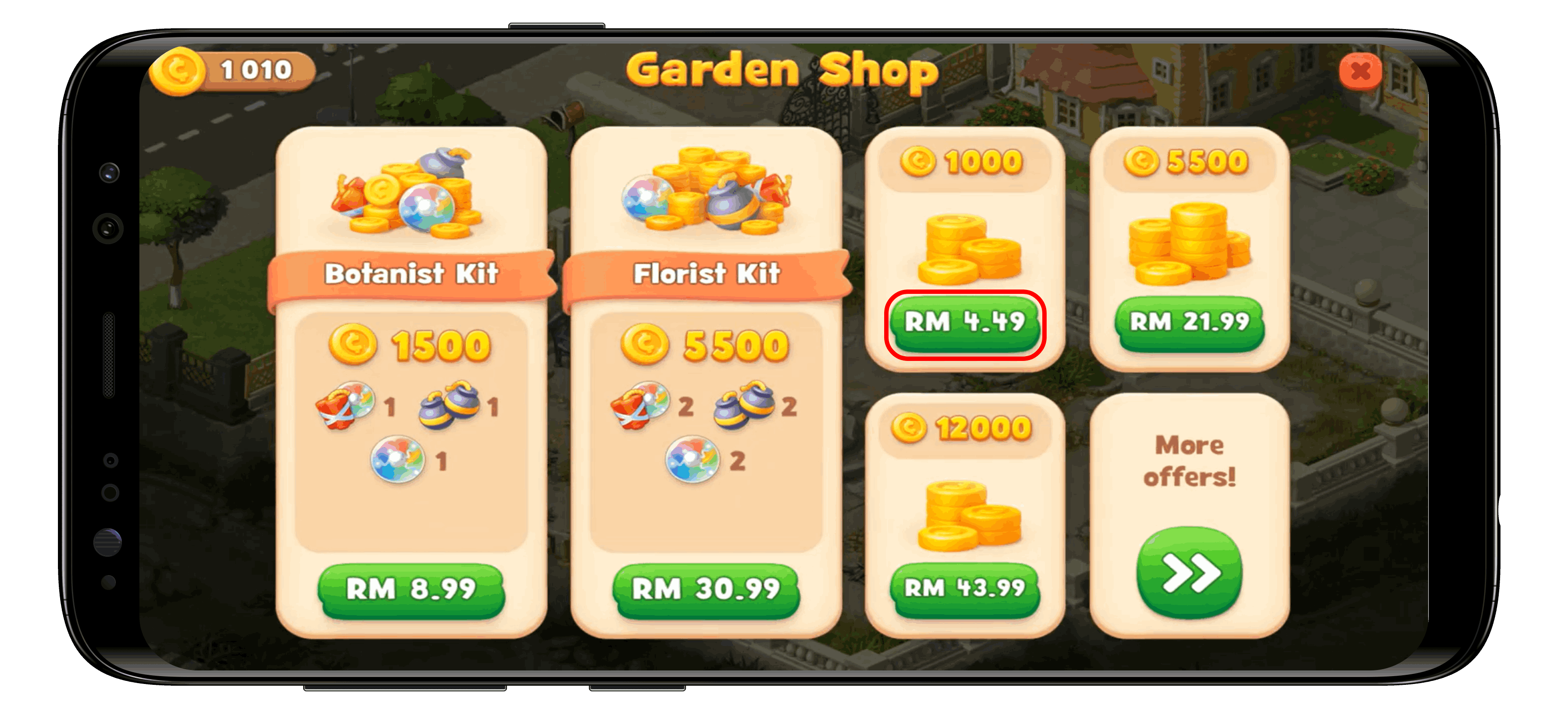 Como comprar Moedas Gardenscapes usando o Código Google Play adquirido